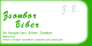 zsombor biber business card